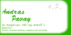 andras pavay business card